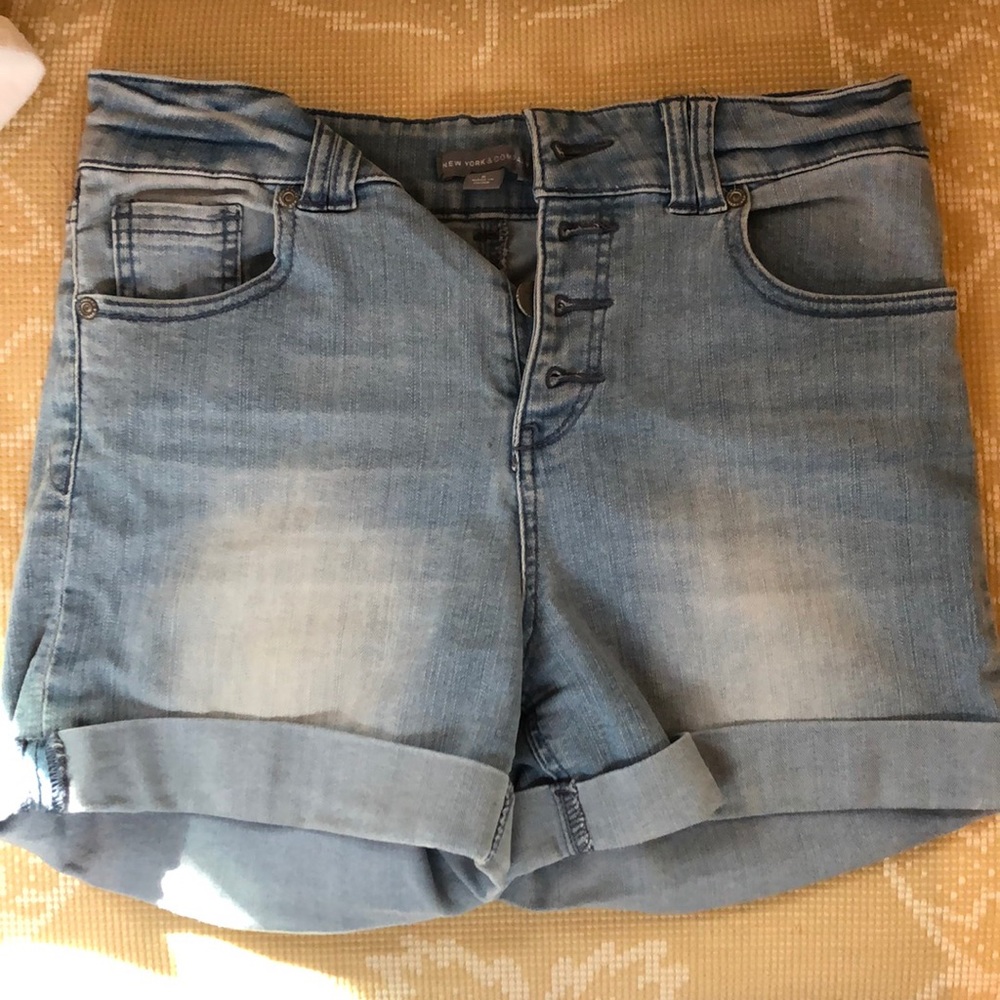 High waisted jean shorts